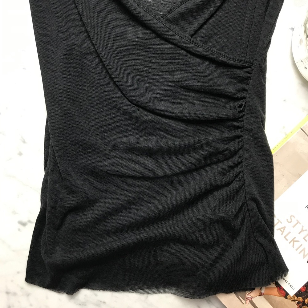 Express Deep V-Neck Black Sheer Top - Picture 5 of 9